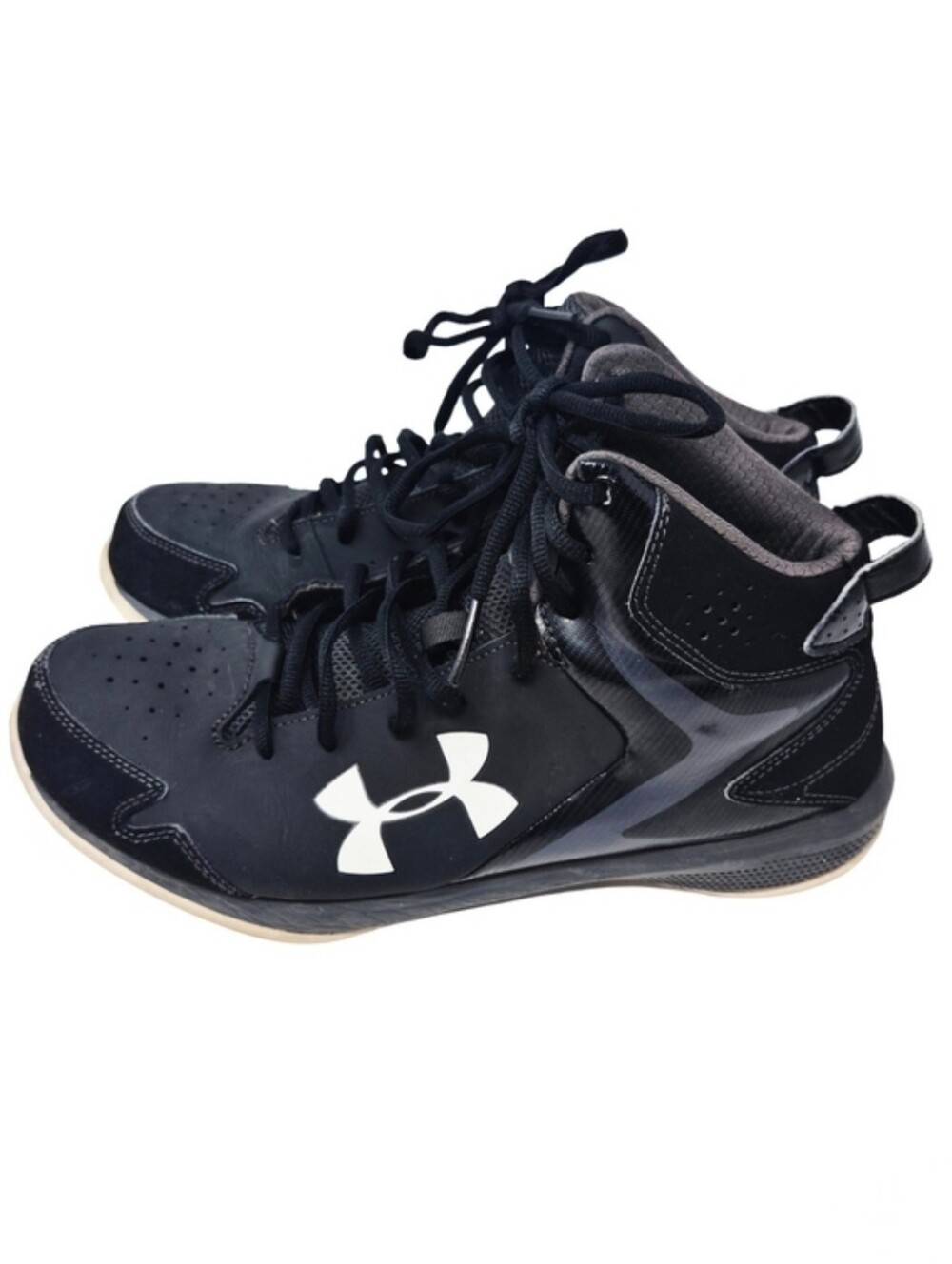 Under Armour Basketball Shoes Black High Top Men 10